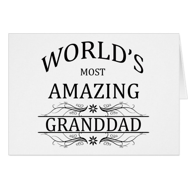 Världs mest fantastiska Granddad Hälsningskort (Framsidan Horizontal)