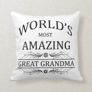 Världs mest fantastiska underbara mormor kudde