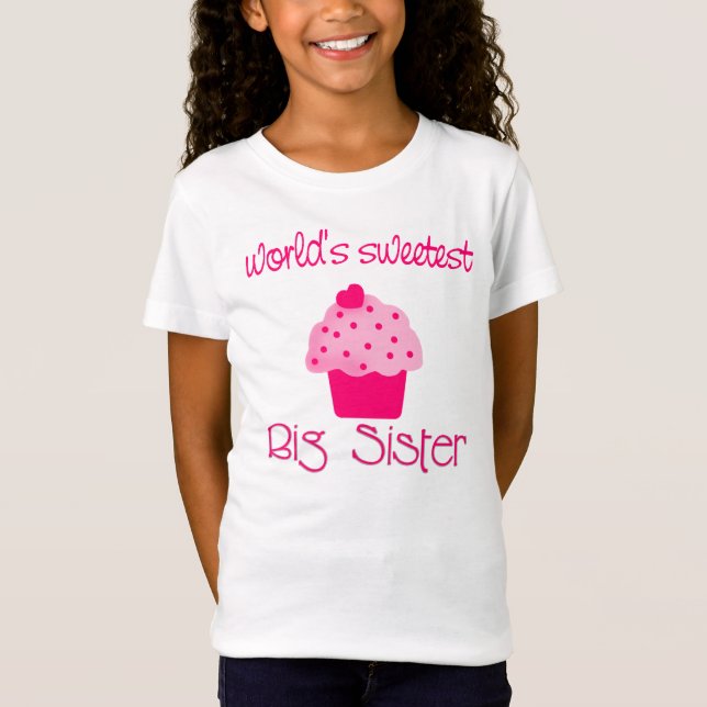 Världs mest sweetest storasyster t shirt (Framsida)