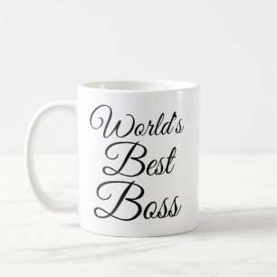 Världs mugg för kaffe för bäst chef stilfull