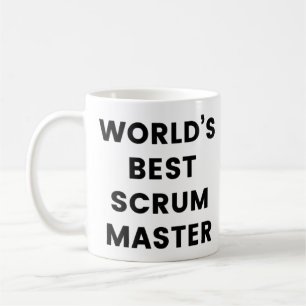 Världs mugg för kaffe för bäst Scrum ledar-