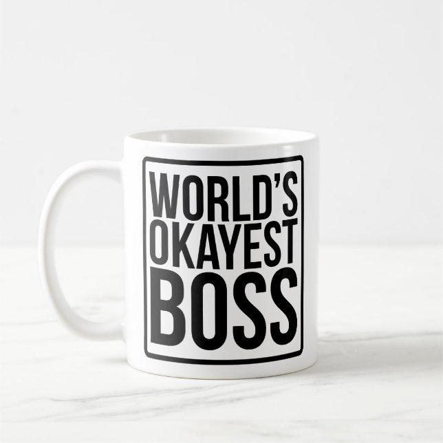 Världs Okayest chef Kaffemugg (Vänster)