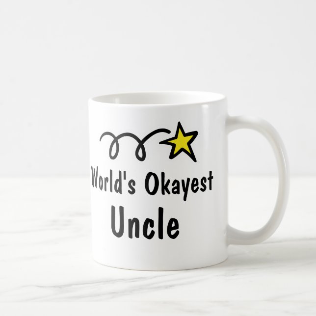 Världs Okayest Uncle Kaffe Råna Gåva Kaffemugg (Höger)