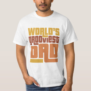 Världs Retro roligt för mest grooviest pappa Tee