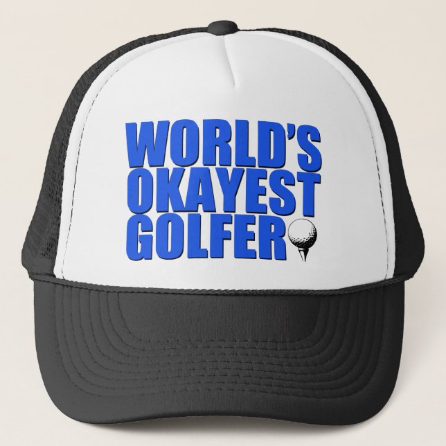 Världs rolig hatt för Okayest golfare Keps (Framsida)
