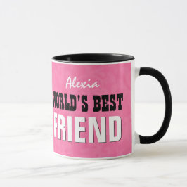 Världs rosa Grunge V25 för bästa vän Mugg