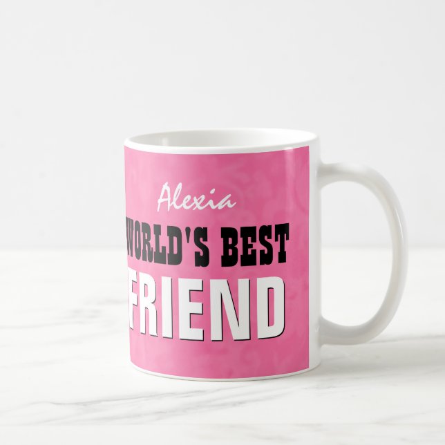 Världs rosa Grunge V25 för bästa vän Mugg (Höger)
