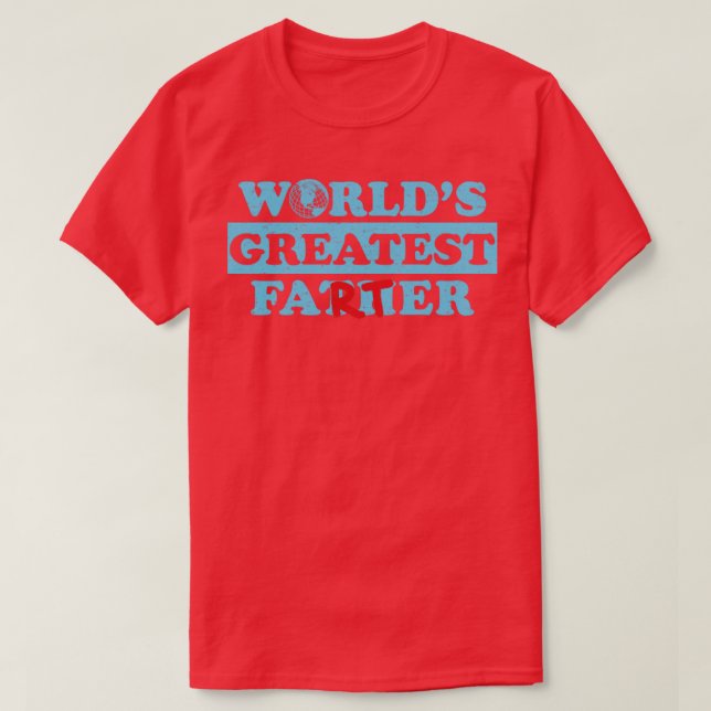 Världs största Farter Cyan Worn T Shirt (Design framsida)