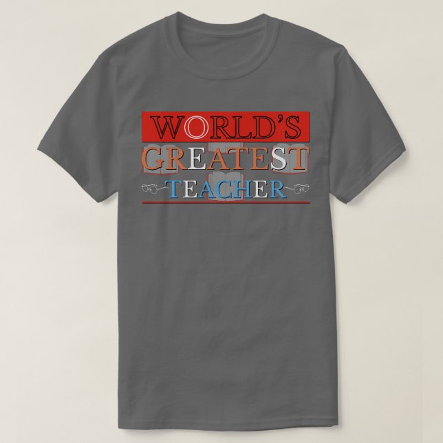 Världs största lärarinna t shirt (Design framsida)