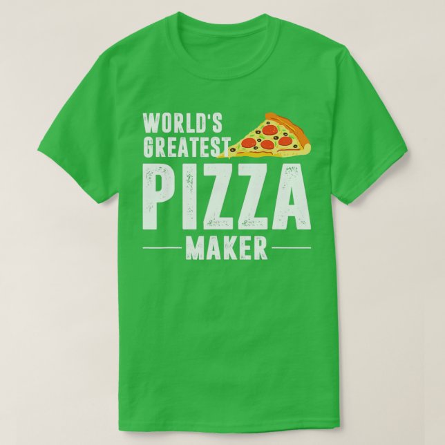 Världs största Pizza Maker T Shirt (Design framsida)