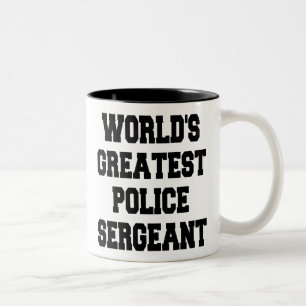Världs största polissergeant Två-Tonad mugg