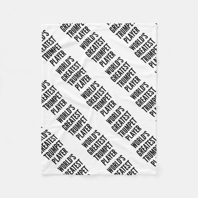 Världs största Trumpet Player Fleecefilt (Framsidan)