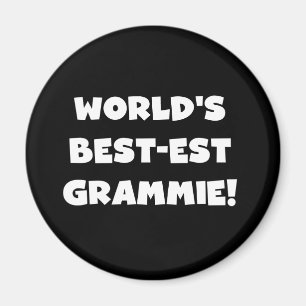 Världs T-tröja och gåvor för Bäst-est Grammie vit Magnet
