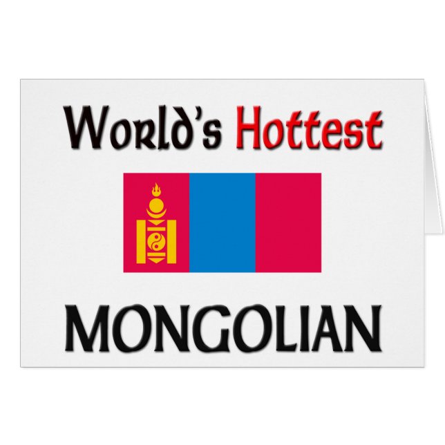 Världs varmmaste mongoliskt hälsningskort (Framsidan Horizontal)