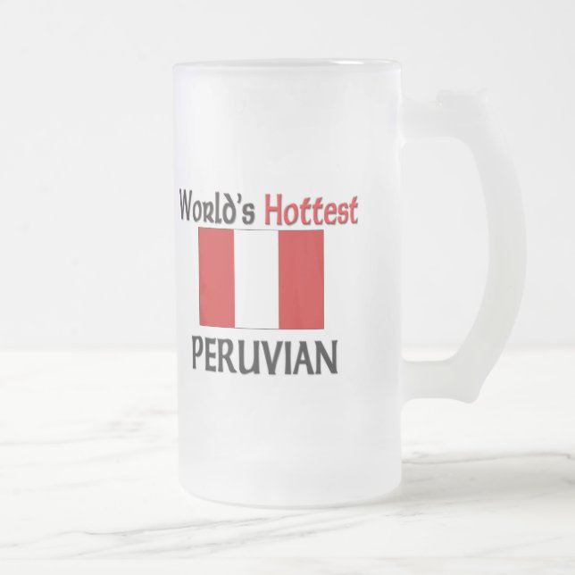 Världs varmmaste peruan frostat ölglas (Höger)