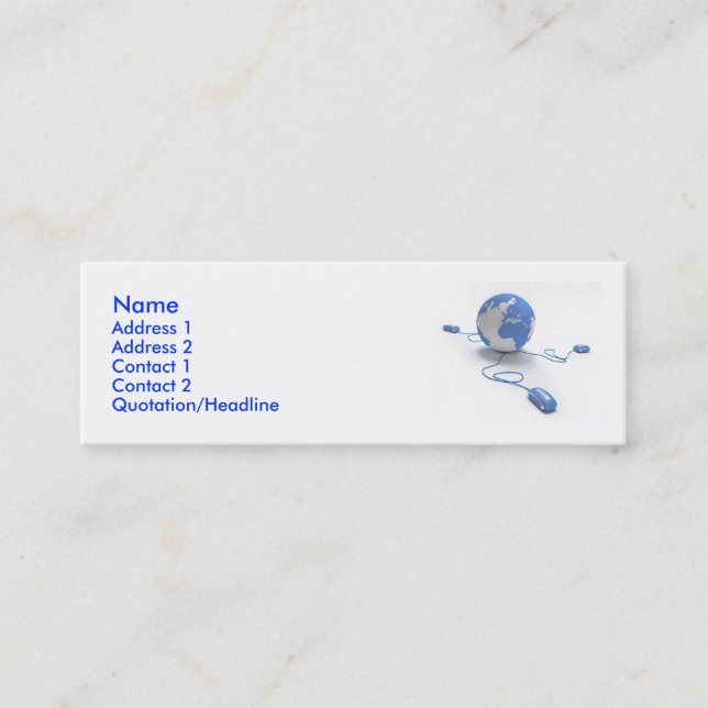 Världsanslutning Mini Visitkort (Framsida)