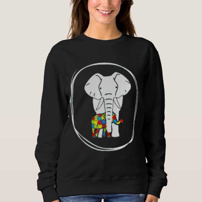 Världsautismdagen Elephant Puzzle Biet T Shirt (Framsida)