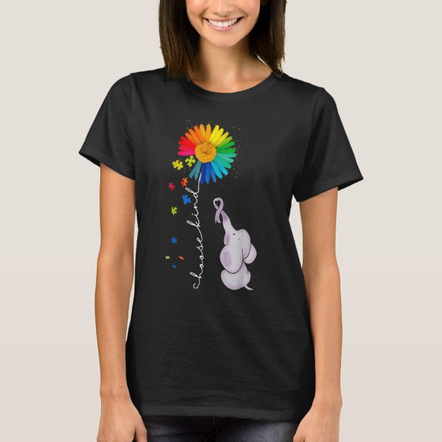 Världsautismdagen Elephant Puzzle Biet T Shirt (Framsida)