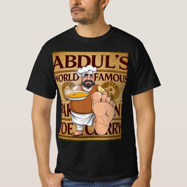 världsberömd tåcurry t shirt (Framsida)