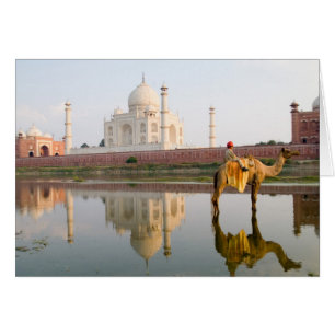 Världsberömda Taj Mahal tempelbegravningsplats vid Hälsningskort
