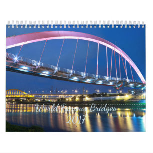 Världsberömden överbryggar 2017 kalender