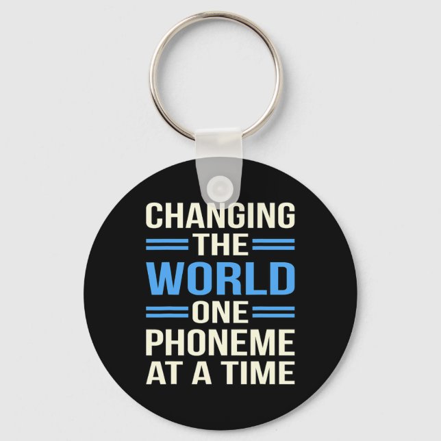 Världsbilden av Dyslexia i medvetandet om Silver R Nyckelring (Framsida)