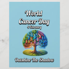 Världscancerdagen. 4 februari reklamblad