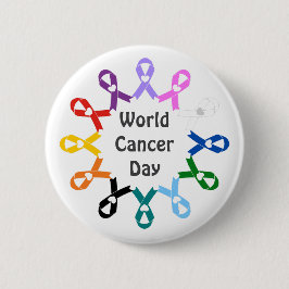 Världscancerdagen Breast Lung Colon Liver Prostate Knapp