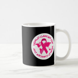 Världscancerdagen medvetenhet 1  kaffemugg