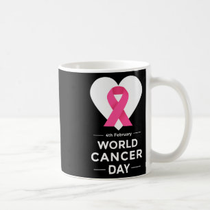 Världscancerdagen medvetenhet 4:e feb Cancer medve Kaffemugg