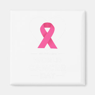 Världscancerdagen medvetenhet 4:e feb Cancer medve Magnet