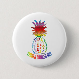 Världscancerdagen medvetenhet säger Pineapple Knapp
