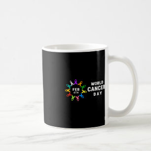 Världscancerdagen - ökad medvetenhet om cancer kaffemugg