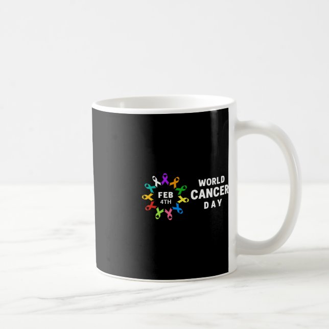 Världscancerdagen - ökad medvetenhet om cancer kaffemugg (Höger)