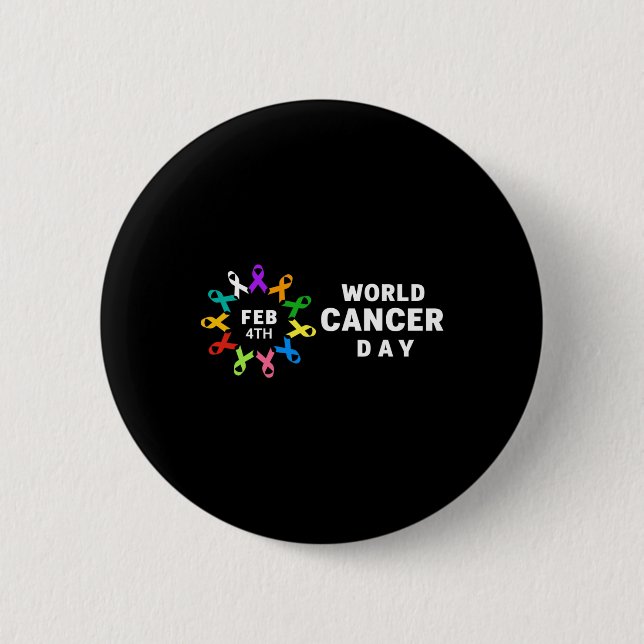 Världscancerdagen - ökad medvetenhet om cancer knapp (Framsida)