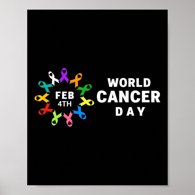 Världscancerdagen - ökad medvetenhet om cancer poster (Framsidan)