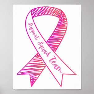 Världscancerdagen Stödtrupp Bröstcancer Poster