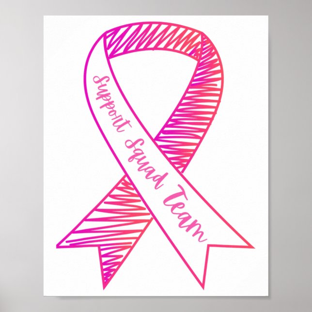Världscancerdagen Stödtrupp Bröstcancer  Poster (Framsidan)