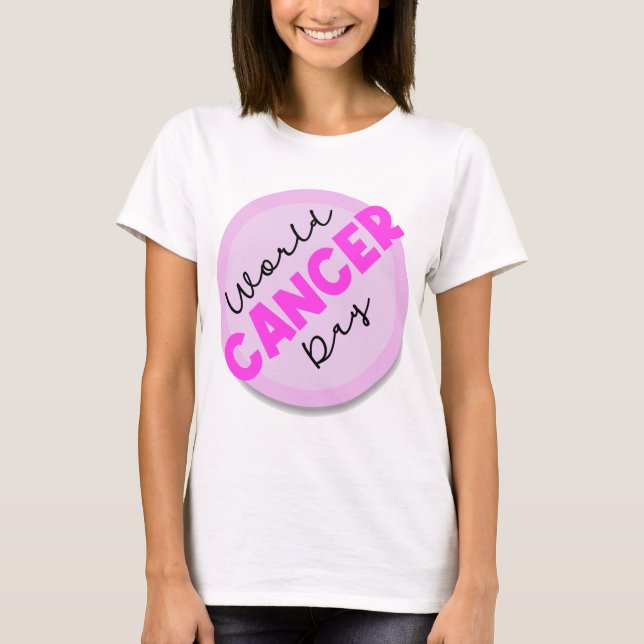Världscancerdagens signatur t shirt (Framsida)