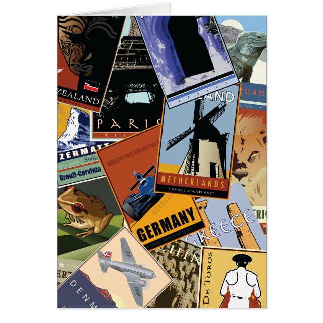 VärldsCollage Hälsningskort (Framsidan)