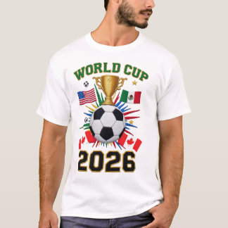 Världscupen 2026 Fotbollsemblem T Shirt