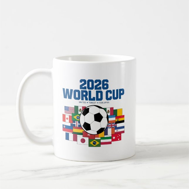 Världscupen 2026 ⚽ – Fotbollsfestdesign Kaffemugg (Vänster)
