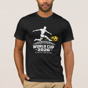 Världscupen 2026 Fotbollsspelare Siluett T Shirt