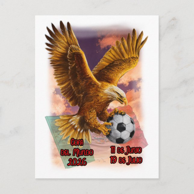 Världscupen 2026 på en helg vykort (Framsida)