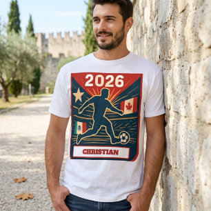 Världscupen 2026 Personlig Fotbollsshirt för Fans T Shirt