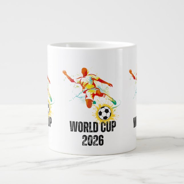 Världscupsminnesmugg 2026 jumbo mugg (Framsidan)