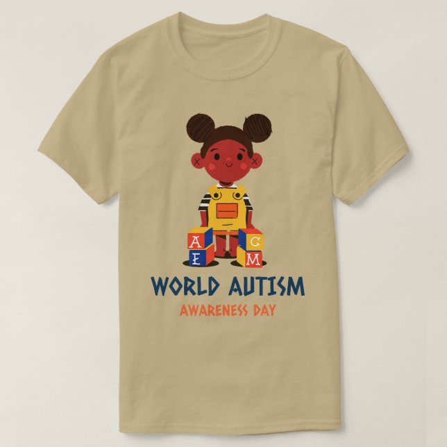 världsdag för ökad autism t shirt (Design framsida)