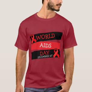Världsdagen Aids 1:a Button Shirt T Shirt
