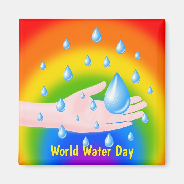 Världsdagen den 22 mars i Vatten Magnet (Framsidan)