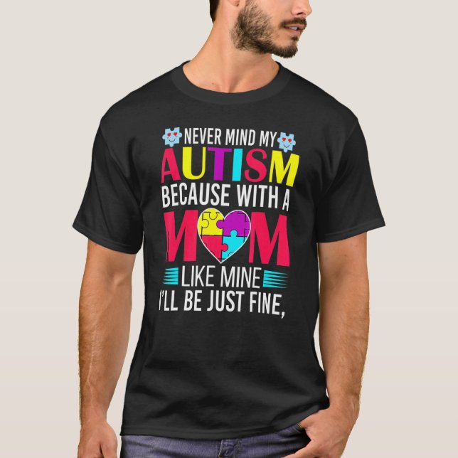 Världsdagen för autism Autism Mamma T Shirt (Framsida)